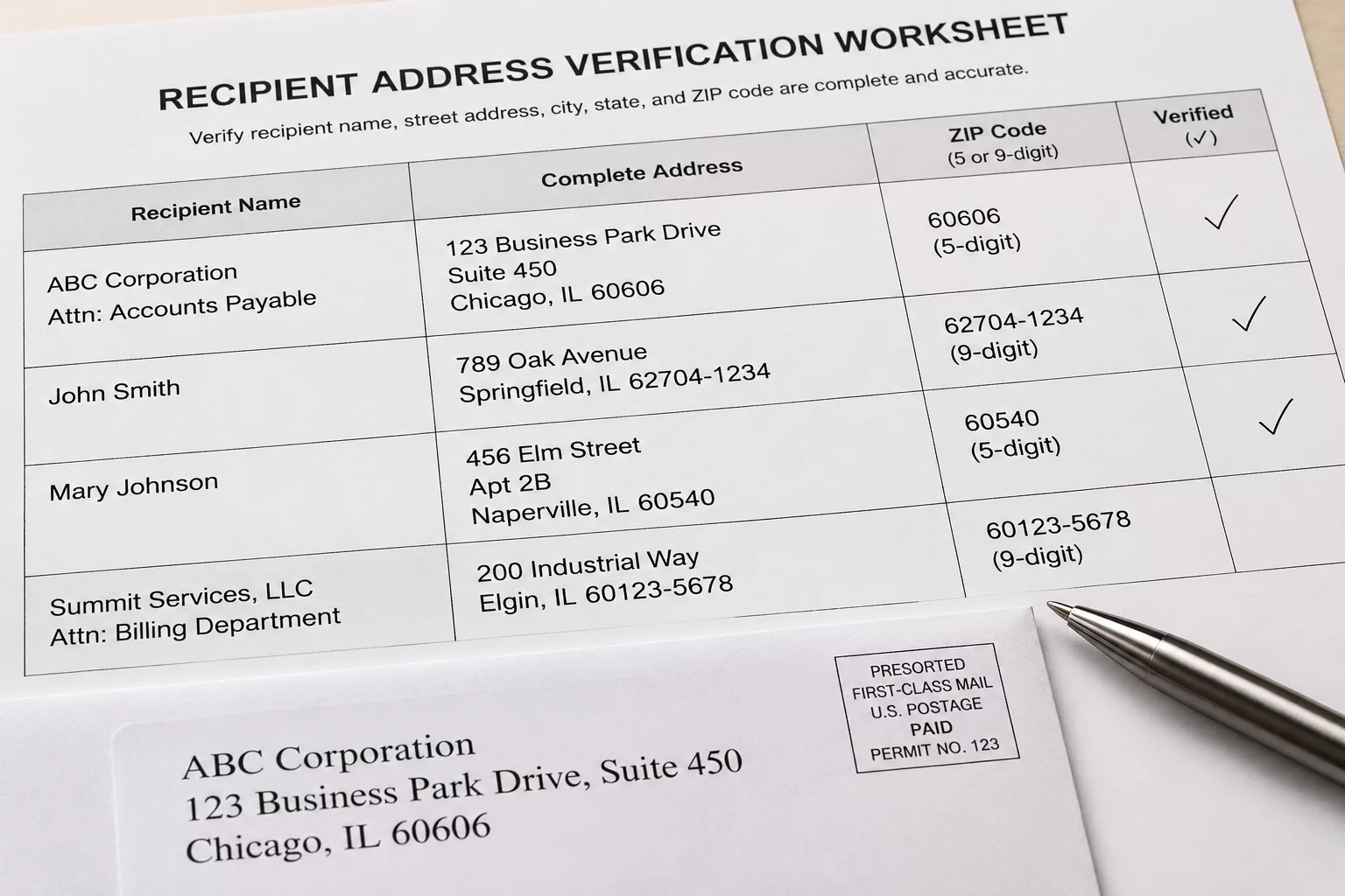 Recipient Detail Worksheet documentation table